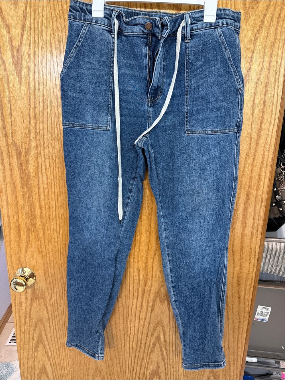 Judy Blue Dark Blue Skinny Jogger Jeans with Drawstring